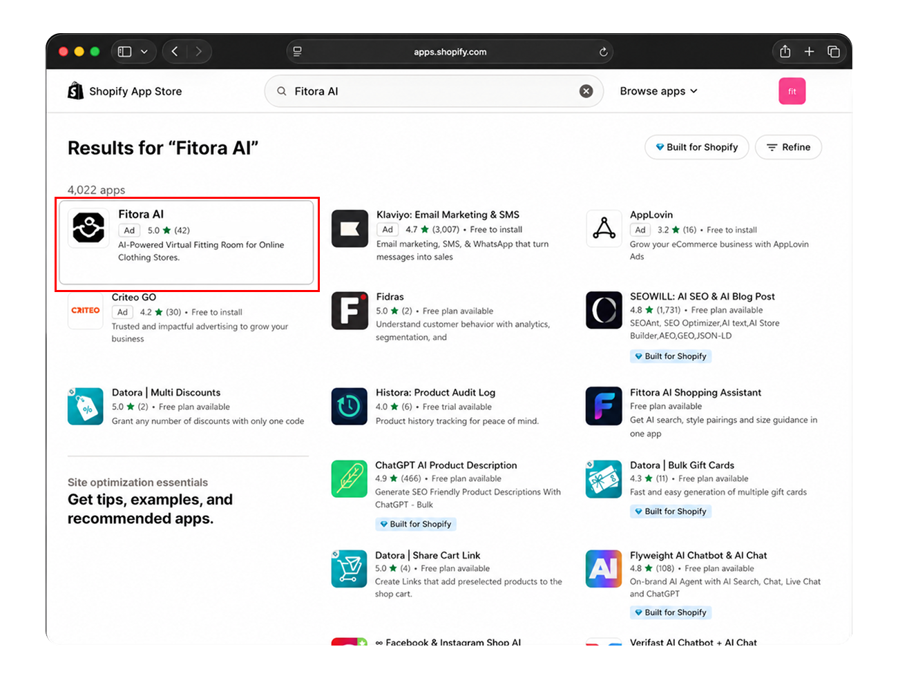 Install from App Store